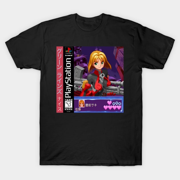 vaporwave anime aesthetic retro video game pixel art girl T-Shirt by KinseiNoHime